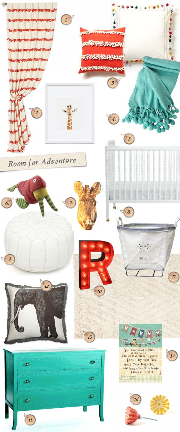 A room for adventure – Nursery styleboard