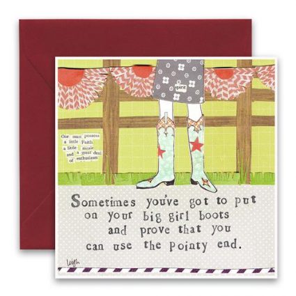 Big Girl Boots Greeting Card