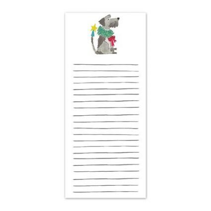 Grey Pup Holiday Listpad