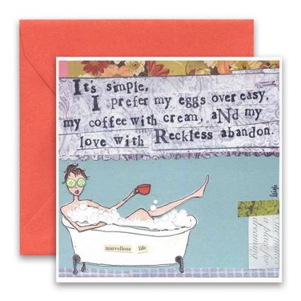 Reckless Abandon Greeting Card