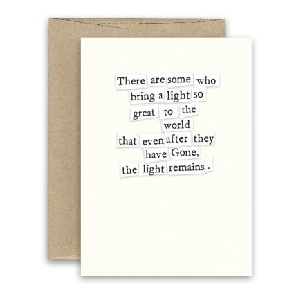 Light Remains ' Simply Put ' Card