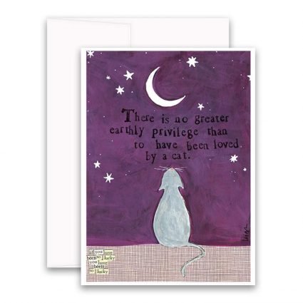 Loved By A Cat Greeting Card